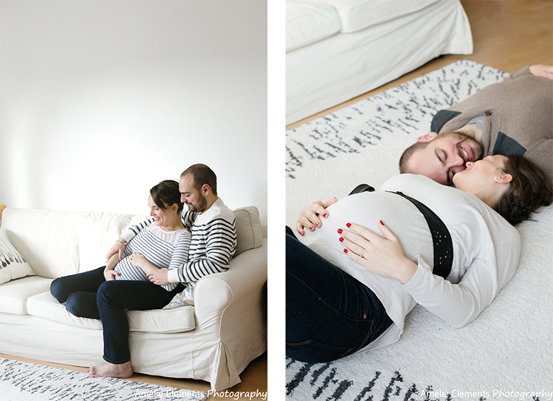 pregnancy-photographer-winterthur-maternity-shoot-zurich-switzerland-amelie-clements-photography-home-baby-bump-stripes-shirts-sofa-parents-to-be